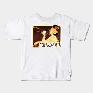 RAJAH COFFEE Henri Meunier Belgian Vintage Art Nouveau Kids T-Shirt